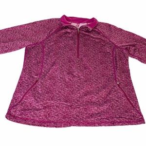 Active pink purple quarter zip long sleeve 14/16